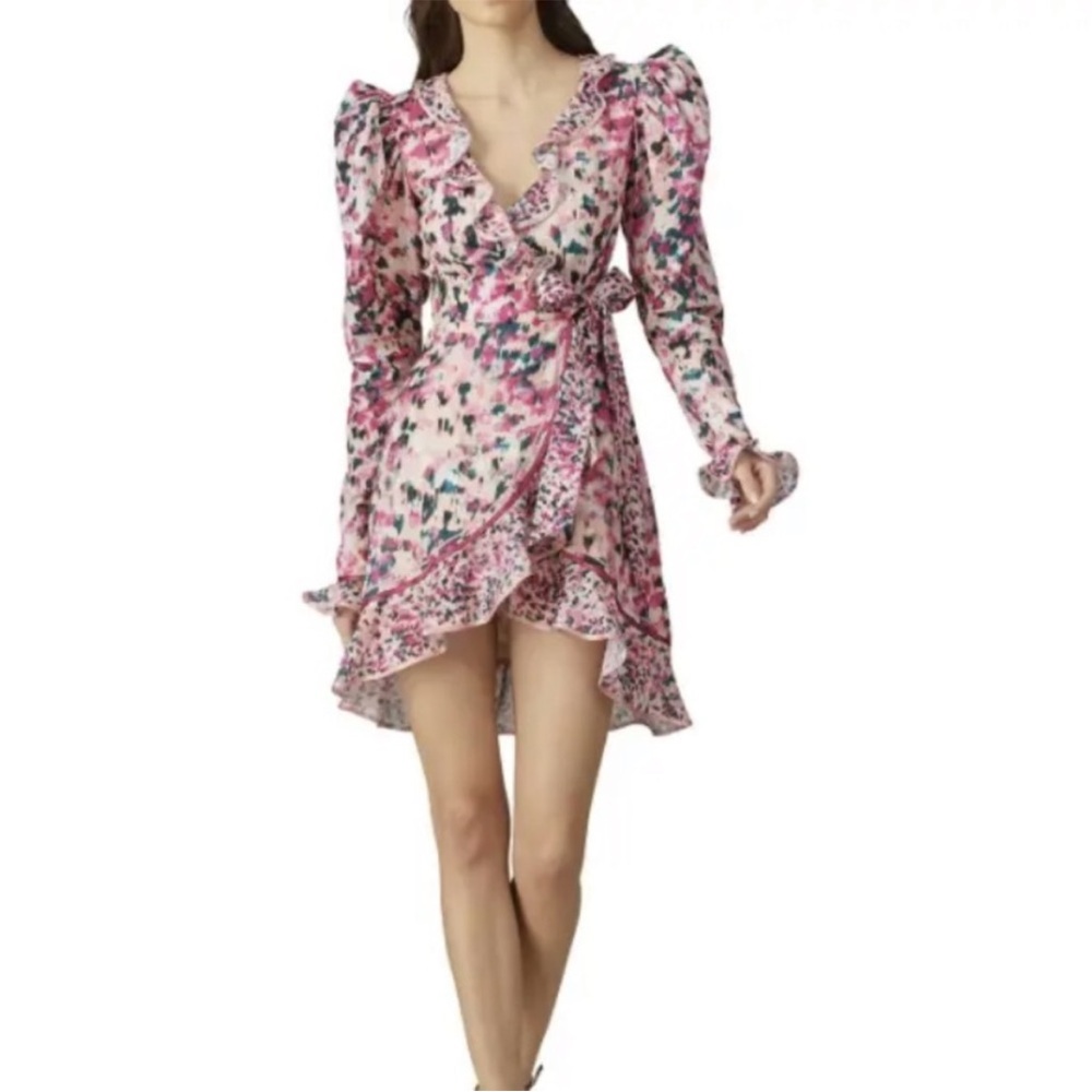 Rococo Sand Multicolor Ruffle Wrap Dress - Picture 2 of 4